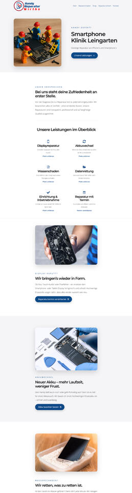 Website Handyreparatur Geschäft