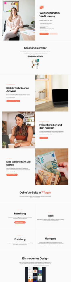 Website Beispiel als VA-Seite